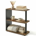 thumbnail image 1 of ZEXVIDA 3-Tier Narrow End Table, Industrial Slim Side Table for Small Spaces, Sofa Couch Table Accent Nightstand with Storage Shelves for Living Room, Bedroom, 1 of 8