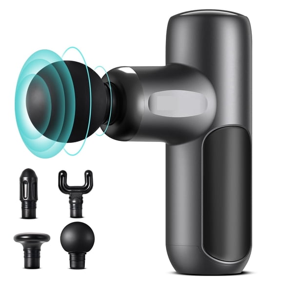 ZEYA Mini Thermacool Massage Gun, Heat and Cool Muscle Massager for Back Pain Relief, Hot Cold Percussion Massage, Heated Travel Massager Handheld Quiet, Gifts for Him Her