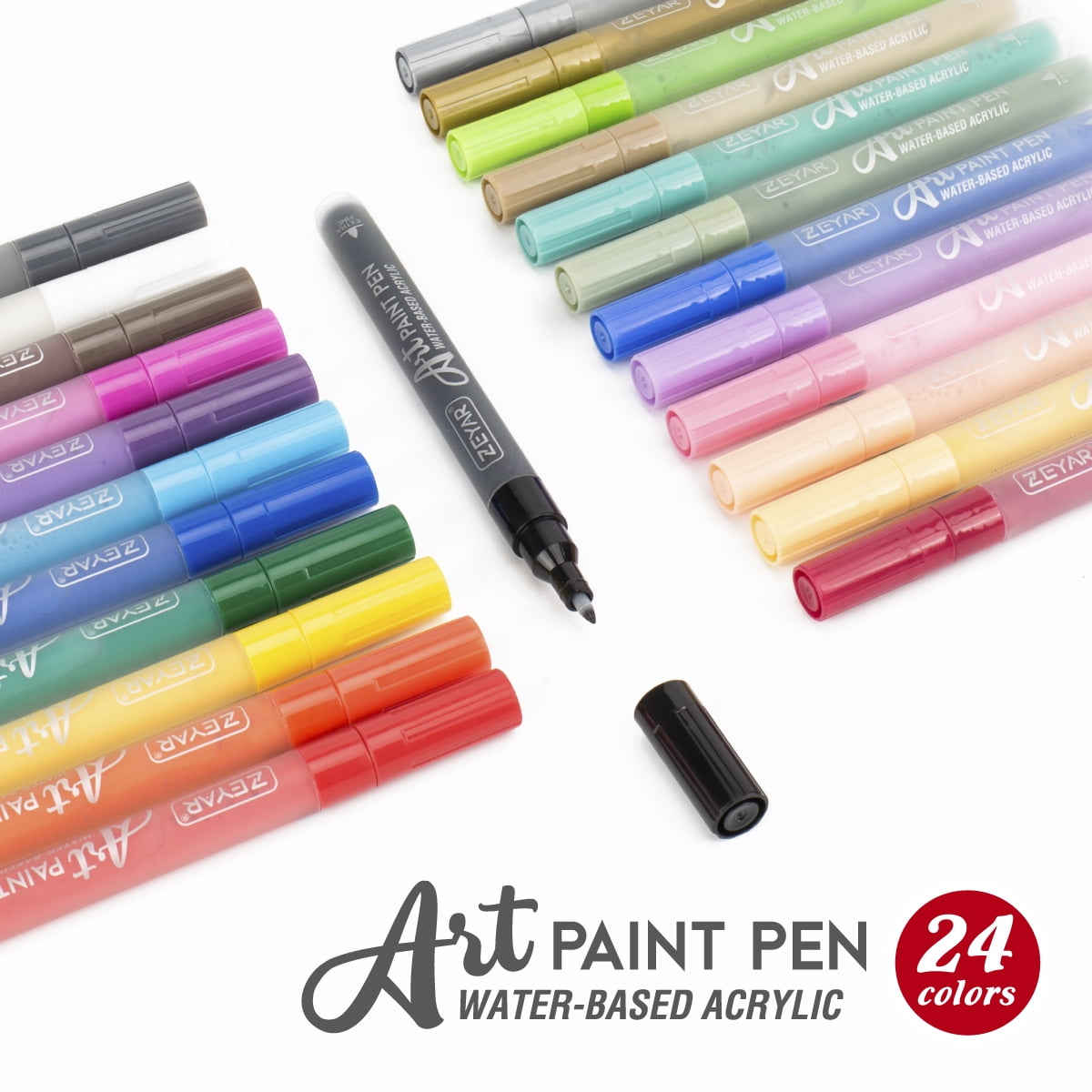 Acrylic Paint Pens For Rock Painting, Art Supplies 24 Colors Paint Pen –  amzdeal-US