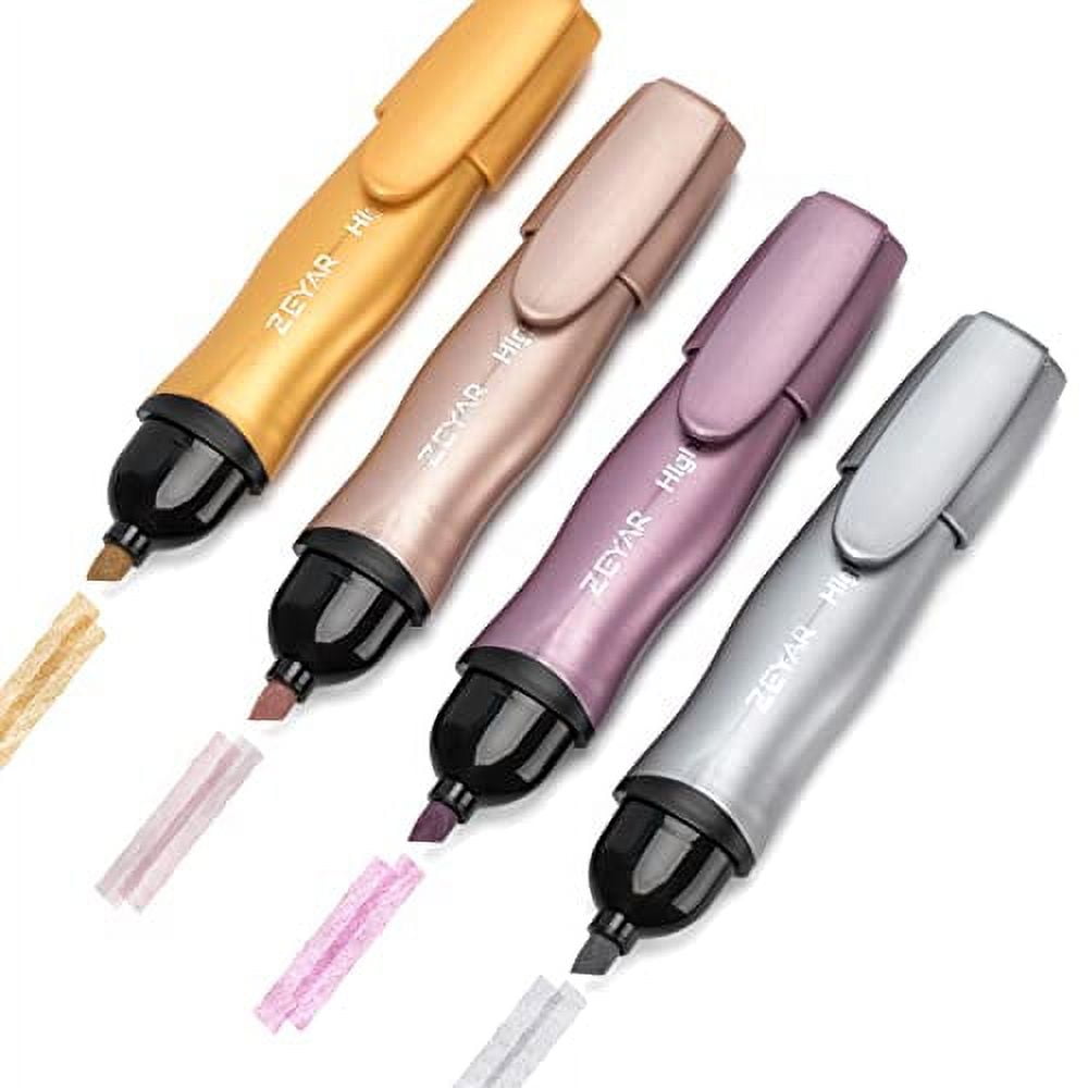 ZEYAR Aesthetic Highlighter Pen, Mystic Gems Colors, Chisel Tip Marker