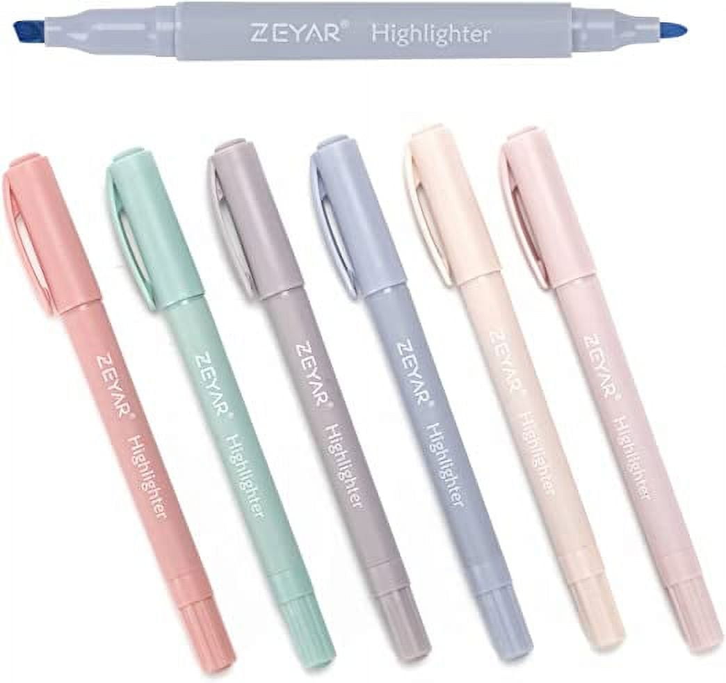 Vitoler Aesthetic Highlighters, 6 Mild Colors Chisel Tips Bible Highlighters  and Pens No Bleed,Dry Fast Easy to Hold for Note Taking Journal Planner  Notes Schoo…
