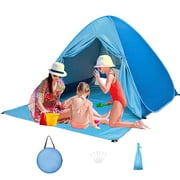 ZFITEI UV Protection 65.00" x 59.00" Beach Tent, Blue