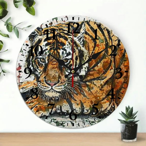 ZFLMY 1743338335486000 Wall Clock Silent Mechanical Movement for Living Room Decor, 10 Inches, Easy-to-Read, Easy-to-Install 10x10in