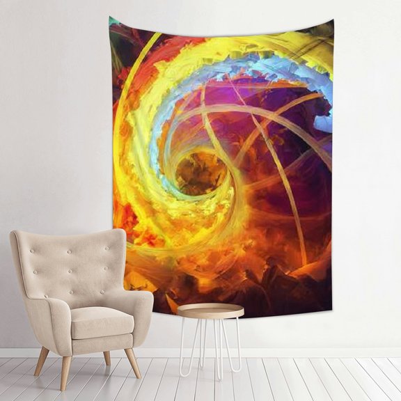ZFLMY Abstract Background Spiral Print Tapestry Wall Decor 4 Sizes 30*40in