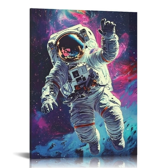 ZFLMY Astronaut Space Digital Art Wall Decor for Bathroom Bedroom Kitchen - Home Decor Living Room Office, Perfect Gift Ideas for Wall Art 12x16in