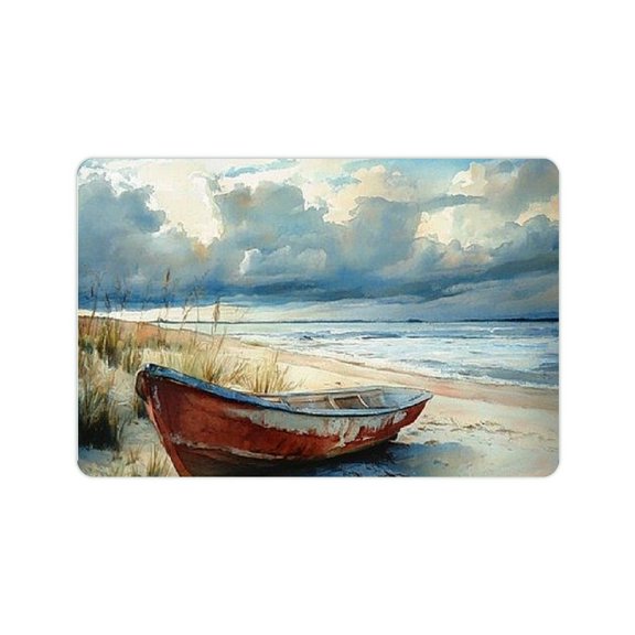 ZFLMY Boat Beach Cloudy Diatom Mud Mats Non-Slip Eco-Friendly Home 24x16in