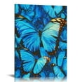 thumbnail image 1 of ZFLMY Butterflies Blue Generative Art Modern Canvas Prints Wall Art Home Decor Living Room Bathroom Bedroom Office, Ready to Hang, Various Sizes 12x16in, 1 of 5