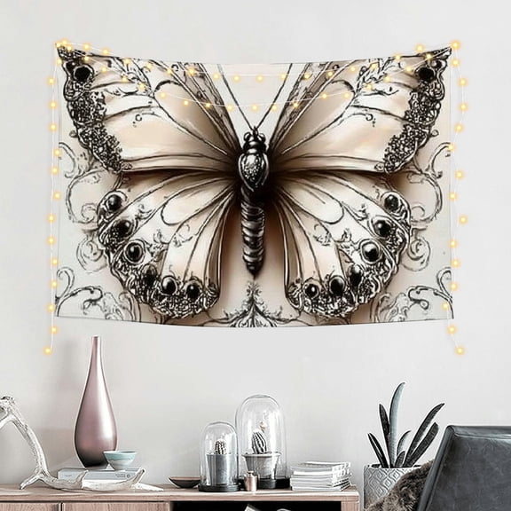 ZFLMY Butterfly Intricate Designs Gothic Art Tapestry Home Decor 60x40in