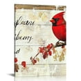 thumbnail image 1 of ZFLMY Cardinal Bird Cross Stitch Theme Canvas Print Wall Art Decor for Home Living Room Bathroom Bedroom Office, Perfect Gift Ideas for Various Occasions, 12x16/16x20 Inches Size Available 12x16in, 1 of 5