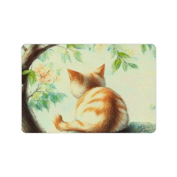ZFLMY Cat Cushion Tree Diatom Mud Mats Non-Slip Fast Absorption 24x16in