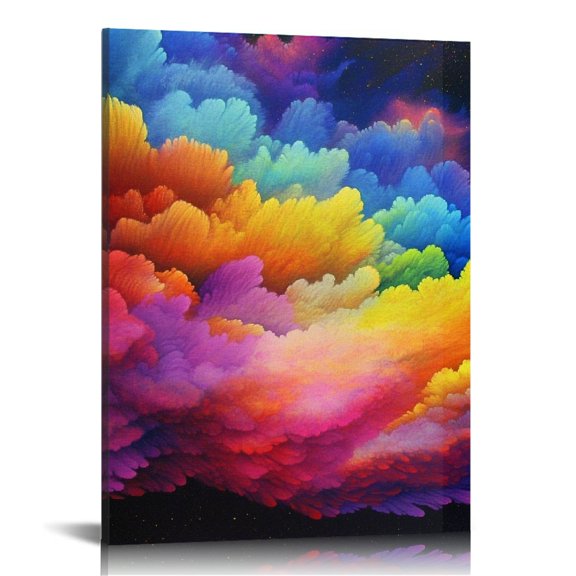 ZFLMY Colorful Clouds Wall Decor Canvas Prints for Home Office 16x20in