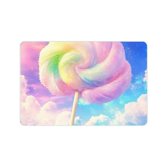 ZFLMY Cotton Candy Lollipop Clouds Diatom Mud Non-Slip Bath Mat 24x16in