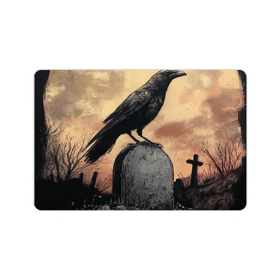 ZFLMY Crow Grave Cemetery Diatom Mud Mats Non-Slip Fast Absorption 24x16in