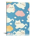 thumbnail image 1 of ZFLMY Cute Cat Cloud Canvas Print Wall Art Decor for Mother's Day, Home Office Decoration Gift, Fashion Kitchen Pictures, Living Room Bathroom Bedroom 16x20in, 1 of 5
