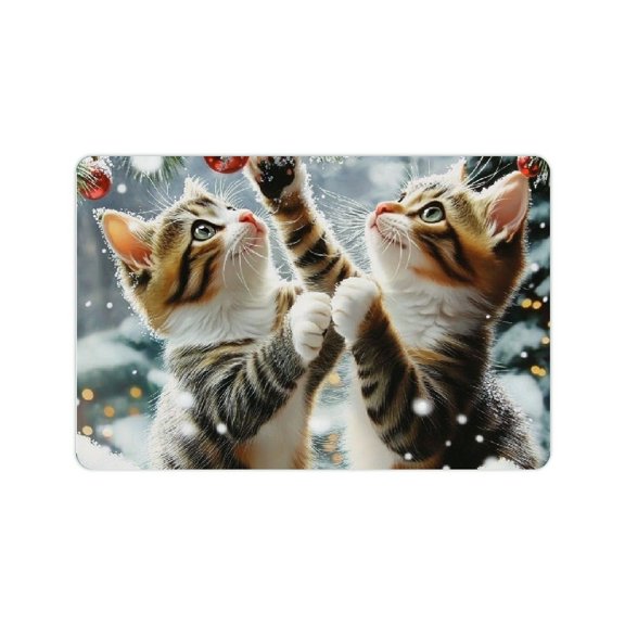 ZFLMY Cute Cat Diatom Mud Mats Non-Slip Fast Absorption Home Decor 24x16in