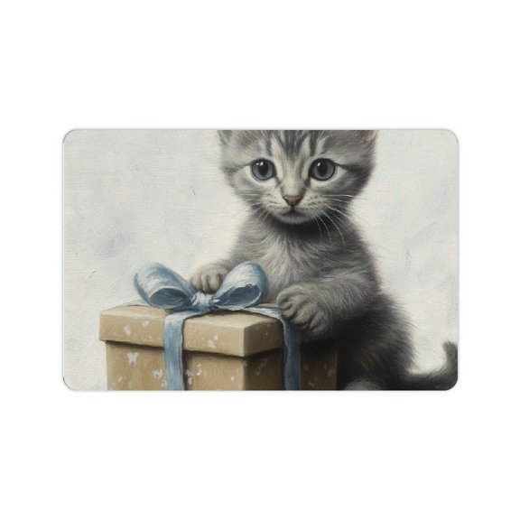 ZFLMY Cute Cat Diatom Mud Mats Non-Slip Fast Absorption Home Decor 24x16in