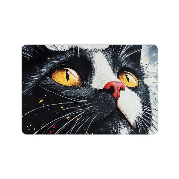 ZFLMY Cute Cat Diatom Mud Mats Non-Slip Fast Absorption Home Decor 24x16in