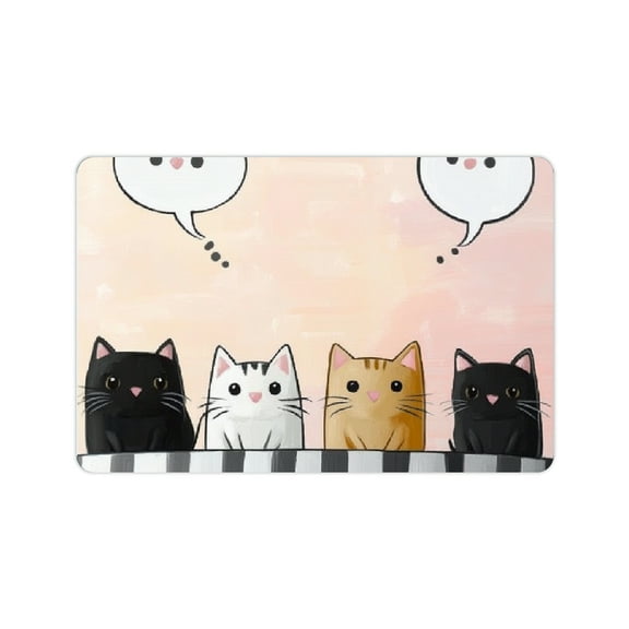 ZFLMY Cute Cat Diatom Mud Mats Non-Slip Home Decor 20x30 Inches 24x16in