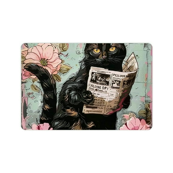 ZFLMY Cute Cat Diatom Mud Mats Non-Slip Home Rug 20x30 Inches 24x16in