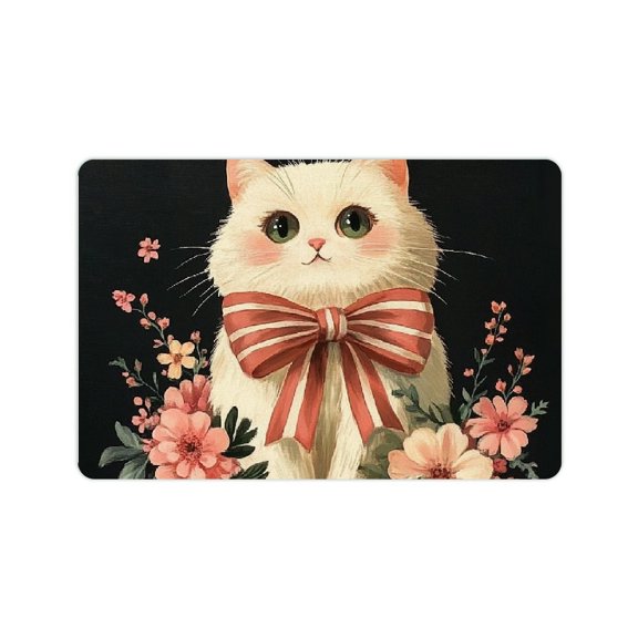 ZFLMY Cute Cat Diatom Mud Mats Non-Slip Quick Drying Home Decor 24x16in