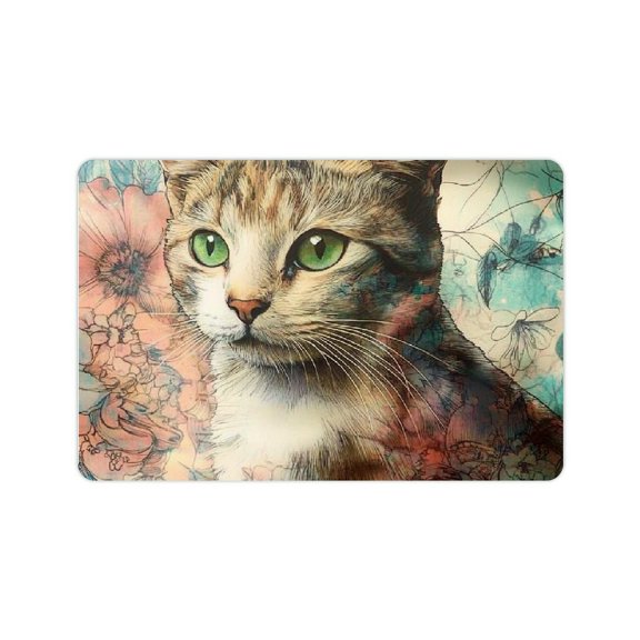 ZFLMY Cute Cat Diatom Mud Mats Non-Slip Quick Drying Home Decor 24x16in