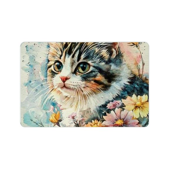 ZFLMY Cute Cat Diatom Mud Mats Non-Slip Quick Drying Home Decor 24x16in