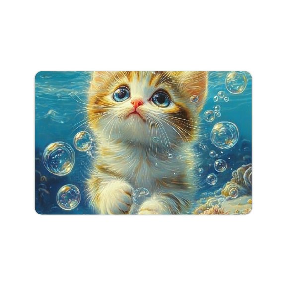 ZFLMY Cute Cat Diatom Mud Mats Non-Slip Quick Drying Home Decor 24x16in