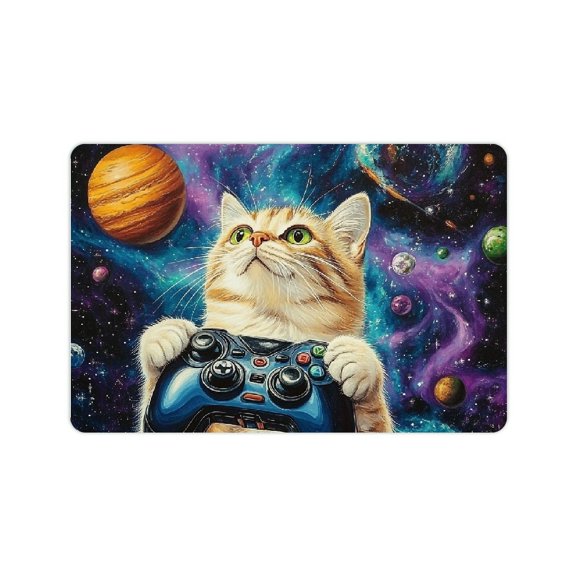 ZFLMY Cute Cat Planets Diatom Mud Mats Non-Slip Home Rug 24x16in