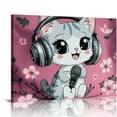 thumbnail image 1 of ZFLMY Cute Cat Wall Art Canvas Decor for Bedroom Kitchen, Ready To Hang Home Room Decorations 20x16in, 1 of 6