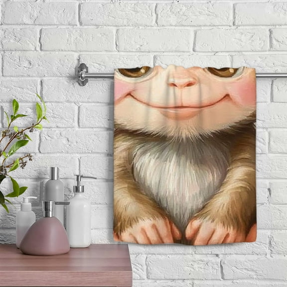 ZFLMY Cute Monkey Soft Bath Towel Absorbent Hand Towels 100% Polyester for Bathroom Hotel Gym and Spa Kitchen Towels 29.5x13.8 inches 29.5x13.8in