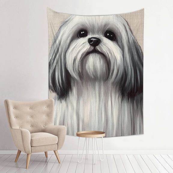 ZFLMY Dog Long Haircut Furry Wall Tapestry for Home Decoration 30*40in