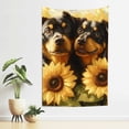 thumbnail image 1 of ZFLMY Dogs Sunflowers Digital Painting Wall Tapestry Art Home Decor 40*60in, 1 of 6