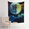 thumbnail image 1 of ZFLMY Dragonfly Full Moon Tapestry Home Decor 100% Polyester Wall Hanging 30*40in, 1 of 5