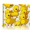 thumbnail image 1 of ZFLMY Ducks Yellow Art Canvas Print Wall Decor for Bathroom and Bedroom, Fashion Kitchen Wall Pictures, Ready To Hang Room Home Art Decor 16x12in, 1 of 6