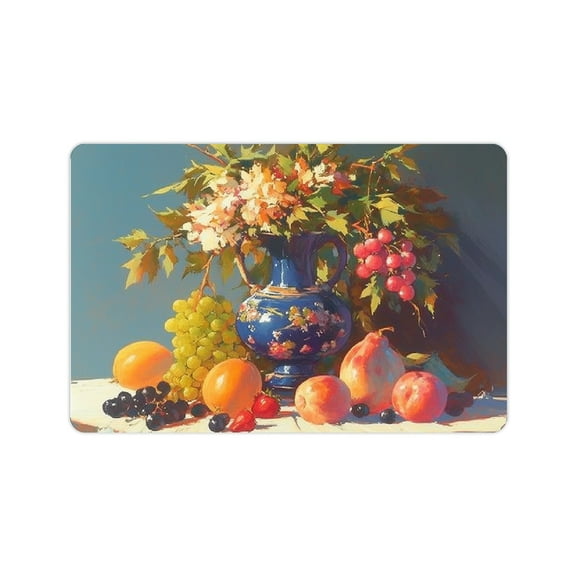 ZFLMY Environmentally Friendly and Easy to Clean Fruit Home Bath Mat Rug for Quick Drying and Absorbent Feet Moisture with Rubber Backing Technology  Perfect for Bathroom, Kitchen, and Home Decor