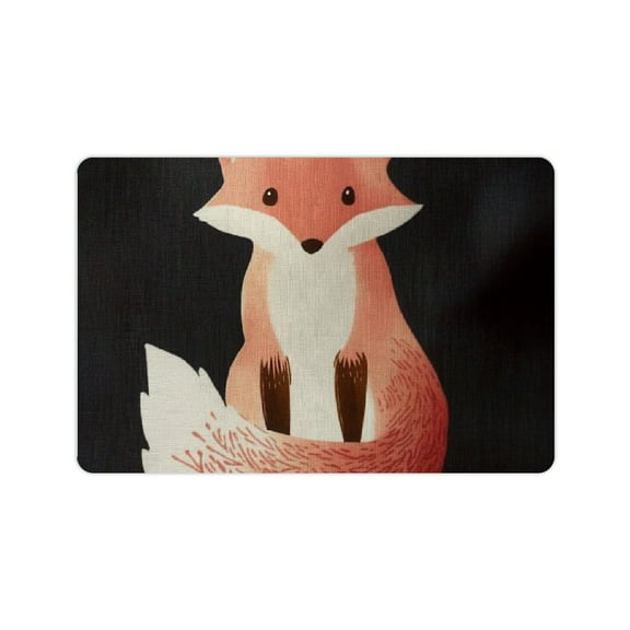 ZFLMY Fast Absorption Fox Tail Case Home Bath Mat Diatom Mud 24x16in