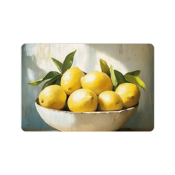 ZFLMY Fast Absorption Lemons Home Diatom Mud Bath Rug Mat - Quick Drying & Truly Absorbent 24x16in