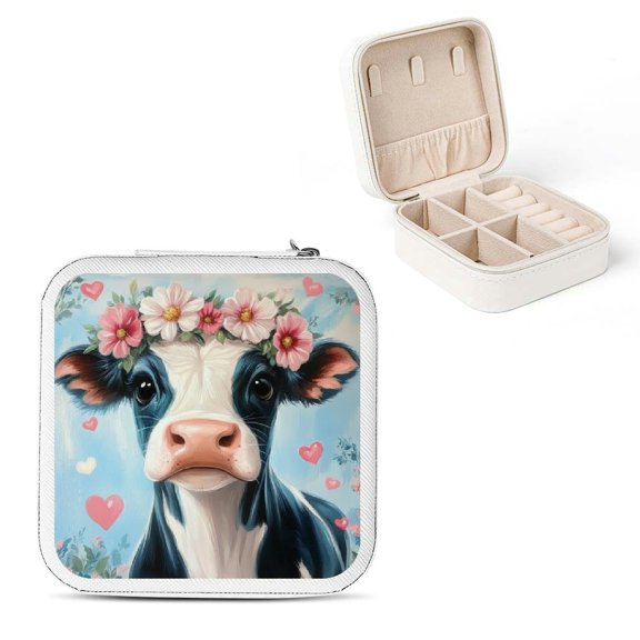 ZFLMY Flower Crown Flexible Storage Jewelry Box for Necklace, Ring, Earring - Friendship Day Gifts White