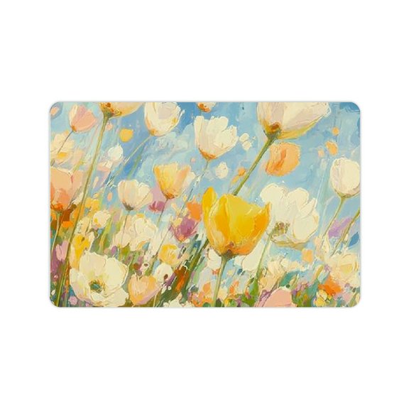 ZFLMY Flowers Sky Clouds Fast Absorption Home Rug Mat 24x16in
