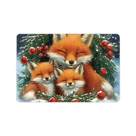 ZFLMY Fox Cubs Fast Absorption Bath Rug Eco-Friendly Home Decor 24x16in