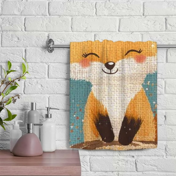 ZFLMY Fox Tree Cute Kitchen Towels Save 100% Polyester Absorbent Hand Towels for Kitchens Bathrooms Showers 29.5x13.8 inches 29.5x13.8in