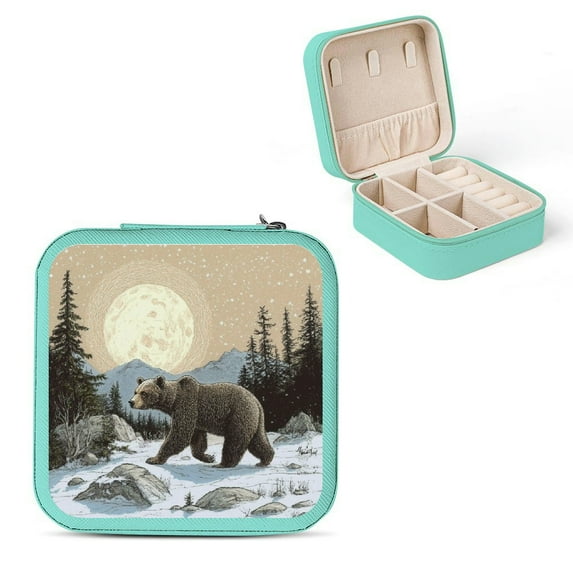 ZFLMY Friendship Day Gifts Jewelry Box for Necklace, Ring, Earring Organization and Travel, Compact Size with Multiple Storage Spaces Green