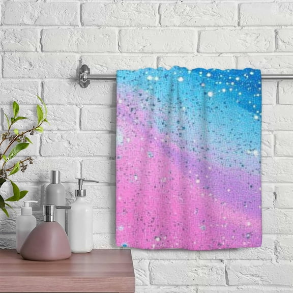ZFLMY Galaxy Space Art Kitchen Towels Save 100% Polyester Absorbent Hand Towels for Bathroom Hotel Gym and Spa 29.5x13.8 Inches 29.5x13.8in