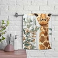 thumbnail image 1 of ZFLMY Giraffe Leaves Tree Modern Decorative Tea Towels 100% Polyester Soft Bath Towel Microfiber Hand Towel for Kitchens Bathrooms Showers 29.5x13.8 inches 29.5x13.8in, 1 of 6