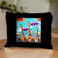 thumbnail image 1 of ZFLMY Giraffes Umbrellas Maximalism Tote Bag Travel Essentials Ladies Accessories 8 x 7 inches Black, 1 of 6