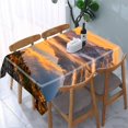 Sunset Rectangle Photo ZFLMY Golden Sunset Mountain Lake Rectangular Tablecloth Polyester ...