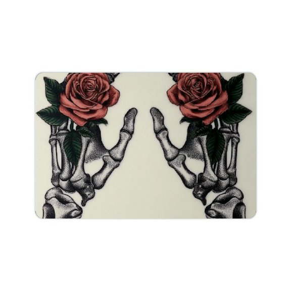 ZFLMY Hands Rose Tattoo Diatom Mud Mats Non-Slip Home Rug 24x16in