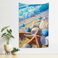 thumbnail image 1 of ZFLMY Home Wall Tapestry Art Shells Starfish Beach Print 60x50 40*60in, 1 of 6