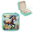 thumbnail image 1 of ZFLMY Horse Grass Butterfly Jewelry Box for Necklaces Rings Earrings Green, 1 of 5