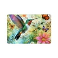 thumbnail image 1 of ZFLMY Hummingbird Butterflies Garden Bath Mat Eco-Friendly Quick Dry 24x16in, 1 of 5